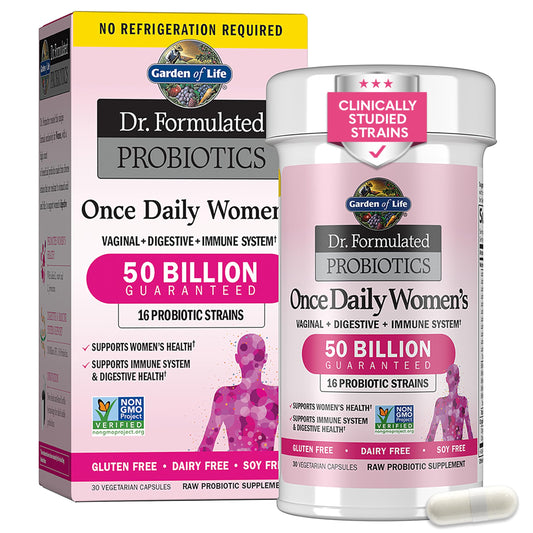 Garden of Life Once Daily Probiotics for Women – 50B CFU, 16 Strains, Dairy Free