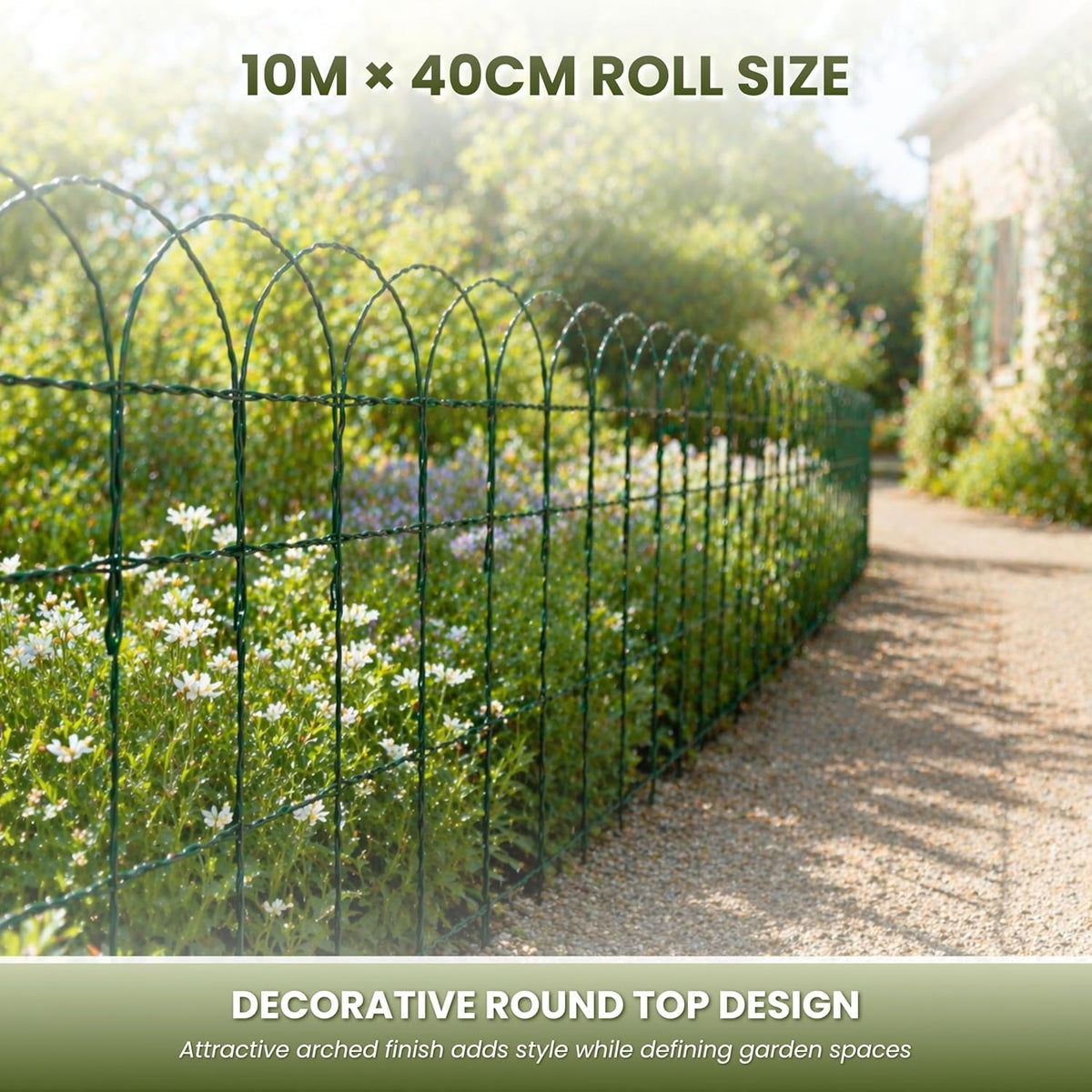 10m Flexible Metal Lawn Edging Strip Garden Border Roll