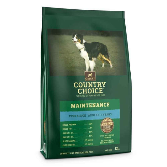 Gelert Country Choice Adult Maintenance Fish 12kg VAT FREE