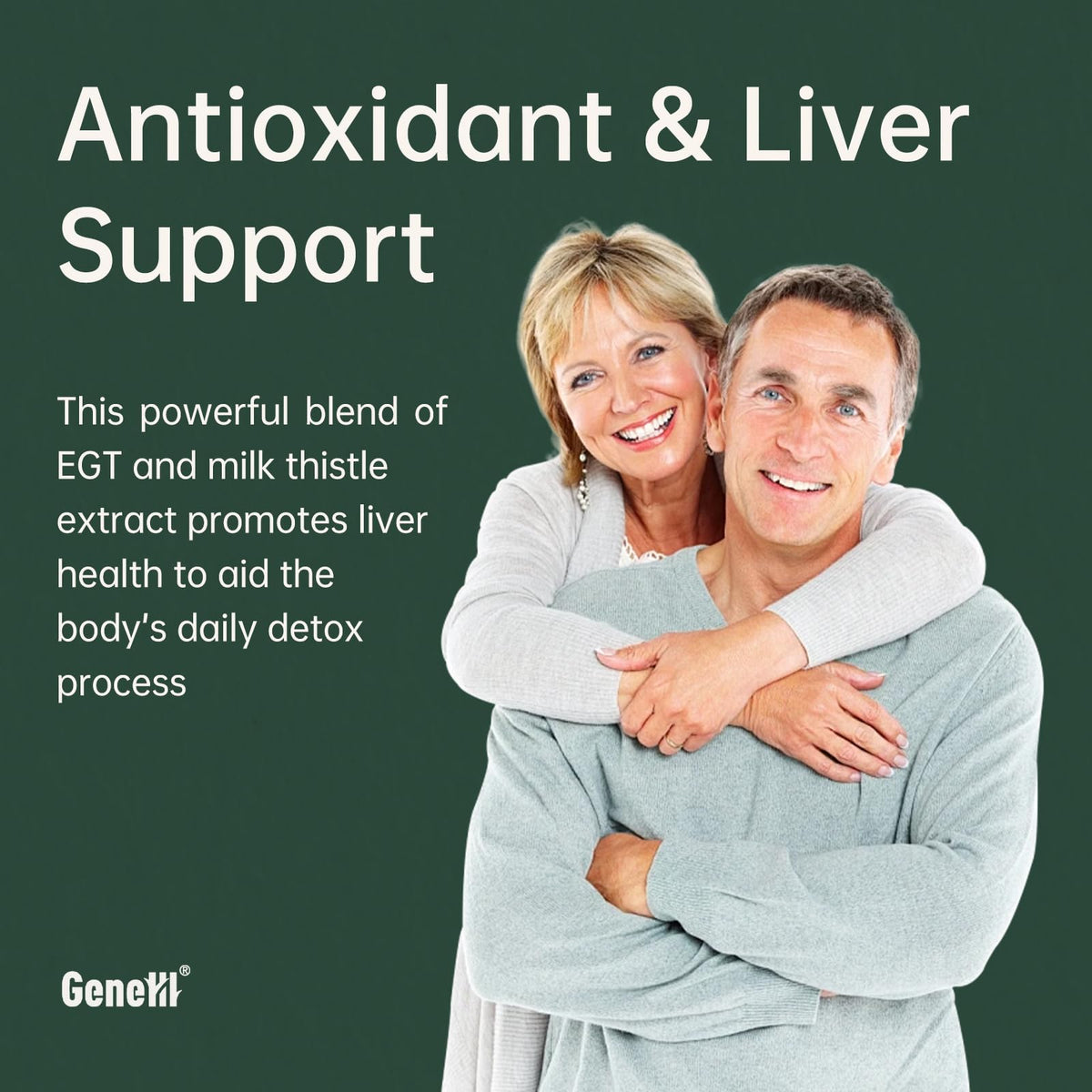 GENEIII Milk Thistle + L-Ergothioneine – Liver & Cellular Health Support | 30mg Ergothioneine | Vegan, Non-GMO | 30 Count