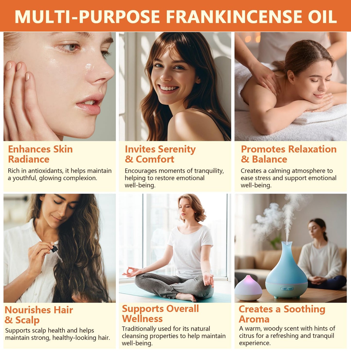 Generic Premium Frankincense Essential Oil – 60ml, Therapeutic Grade for Skin, Face & Massage