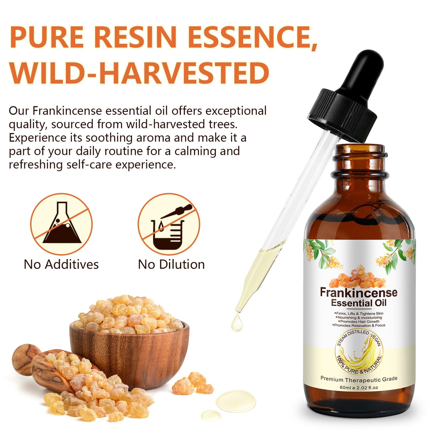 Generic Premium Frankincense Essential Oil – 60ml, Therapeutic Grade for Skin, Face & Massage