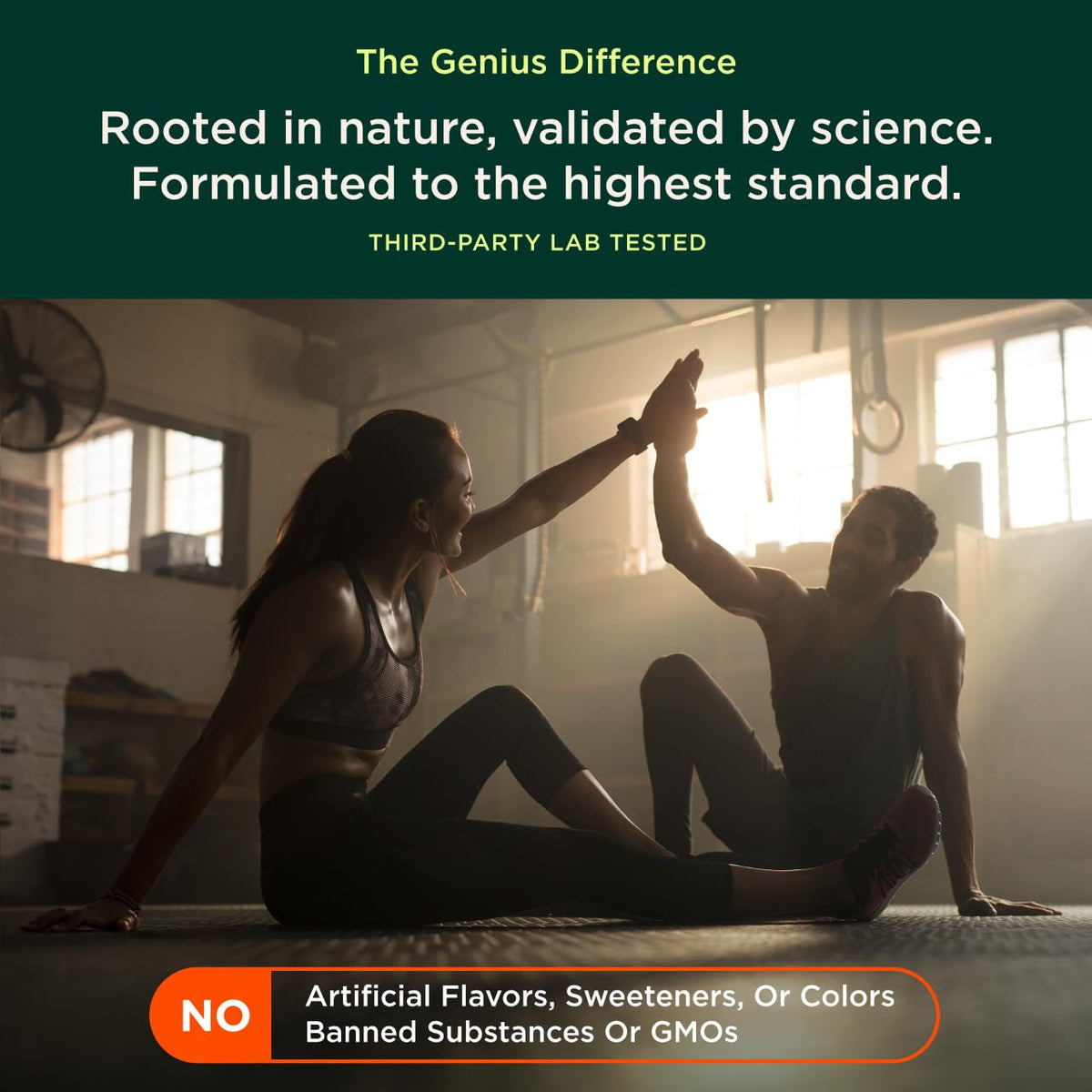 The Genius Brand Genius Mushrooms - Plant-Based Supplement for Immune, Focus & Energy Support - Lion's Mane, Cordyceps & Reishi - Organic & Non-GMO - 90 Veggie Capsules