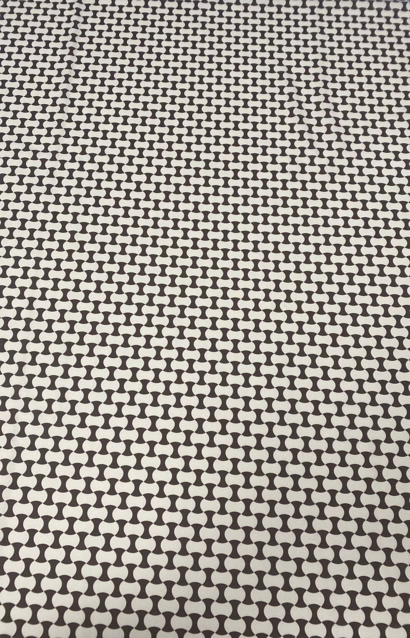 Geometric Black and White Optical Illusion Fabric by the Metre