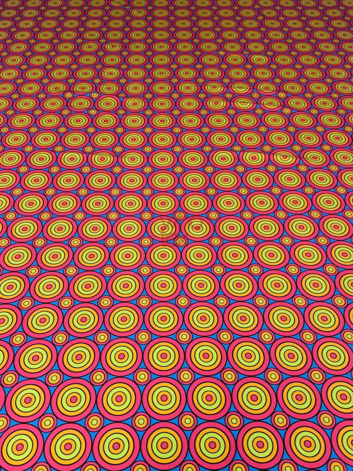 Colorful Geometric Circles Print Fabric by Metre