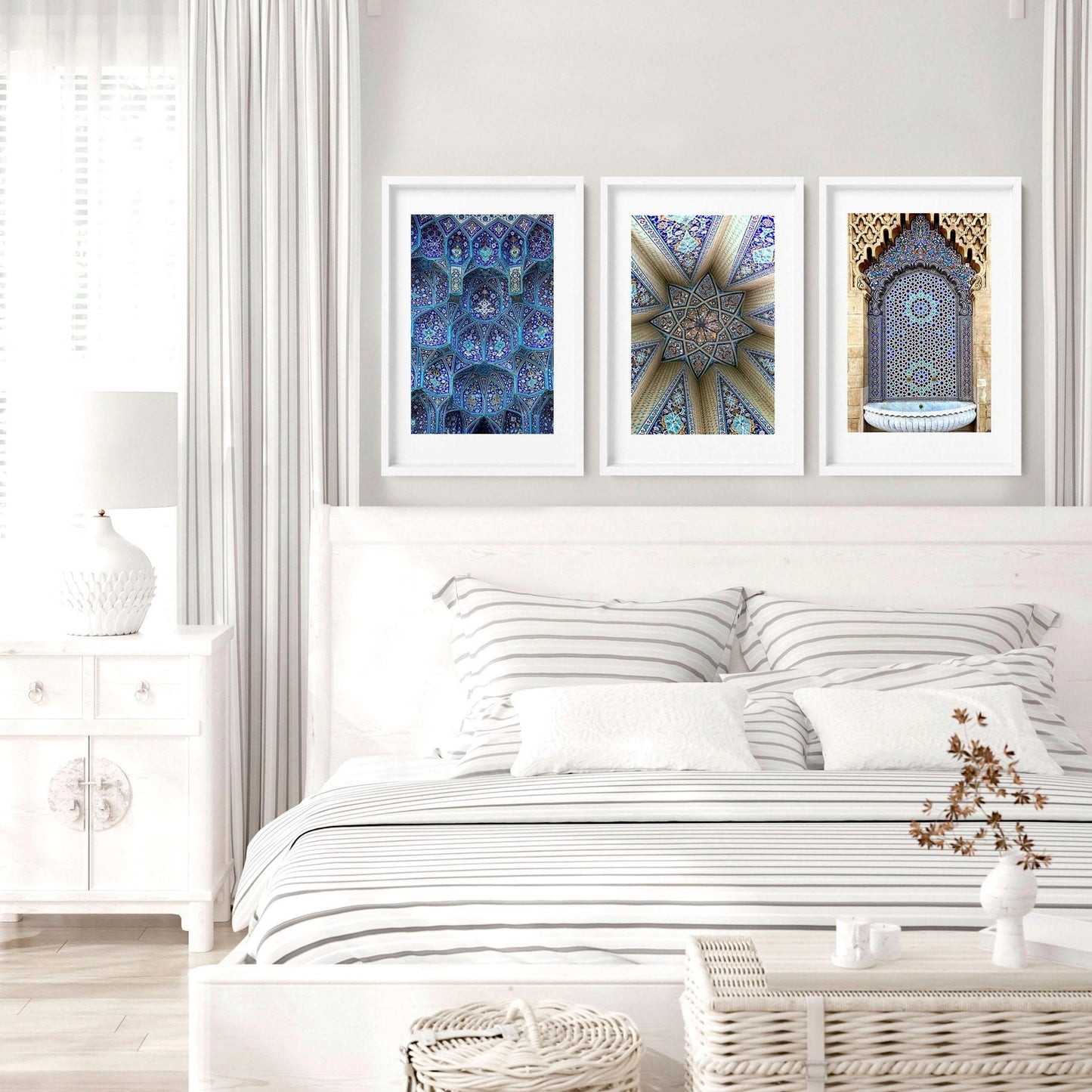 Geometry Islamic Art | set of 3 bedroom wall art