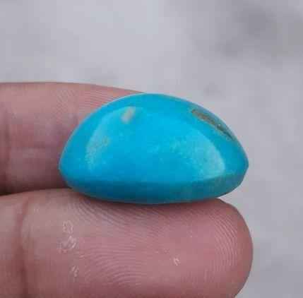29ct Natural Certified Turquoise - Blue Matrix Turquoise - Shajri Feroza-29ct-25x15mm