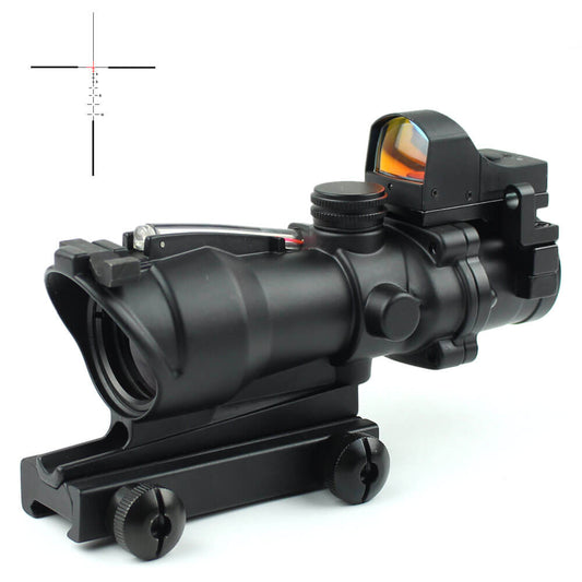 GHT 4x32 ACOG Sight With Fibre Illuminated Red Dot Sight