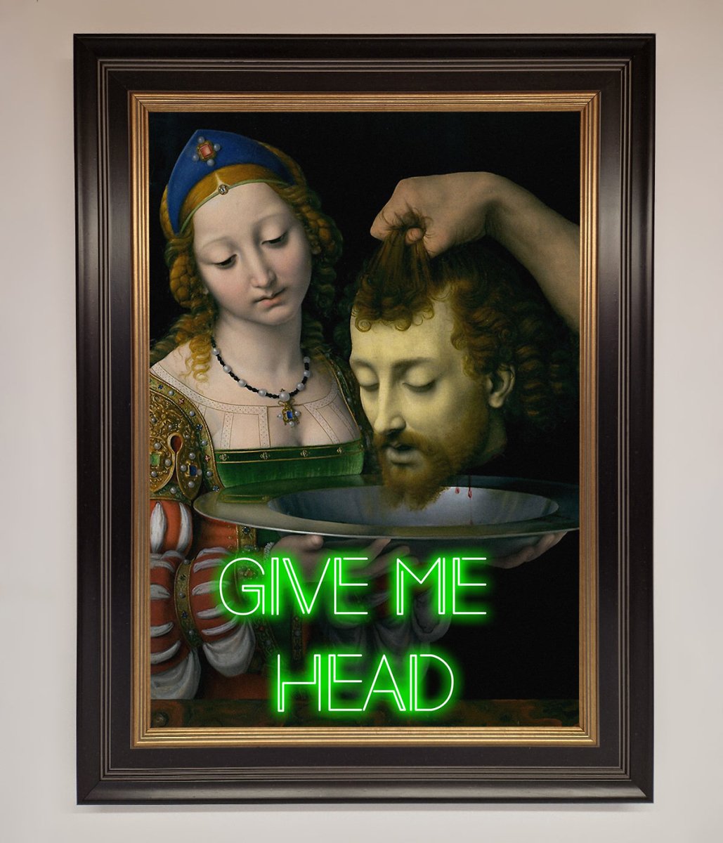Give Me Head Renaissance Framed Poster
