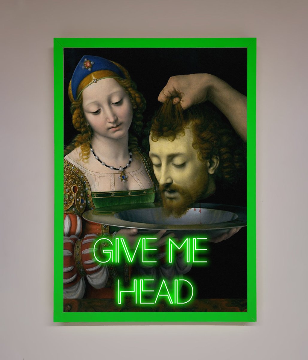 Give Me Head Renaissance Framed Poster