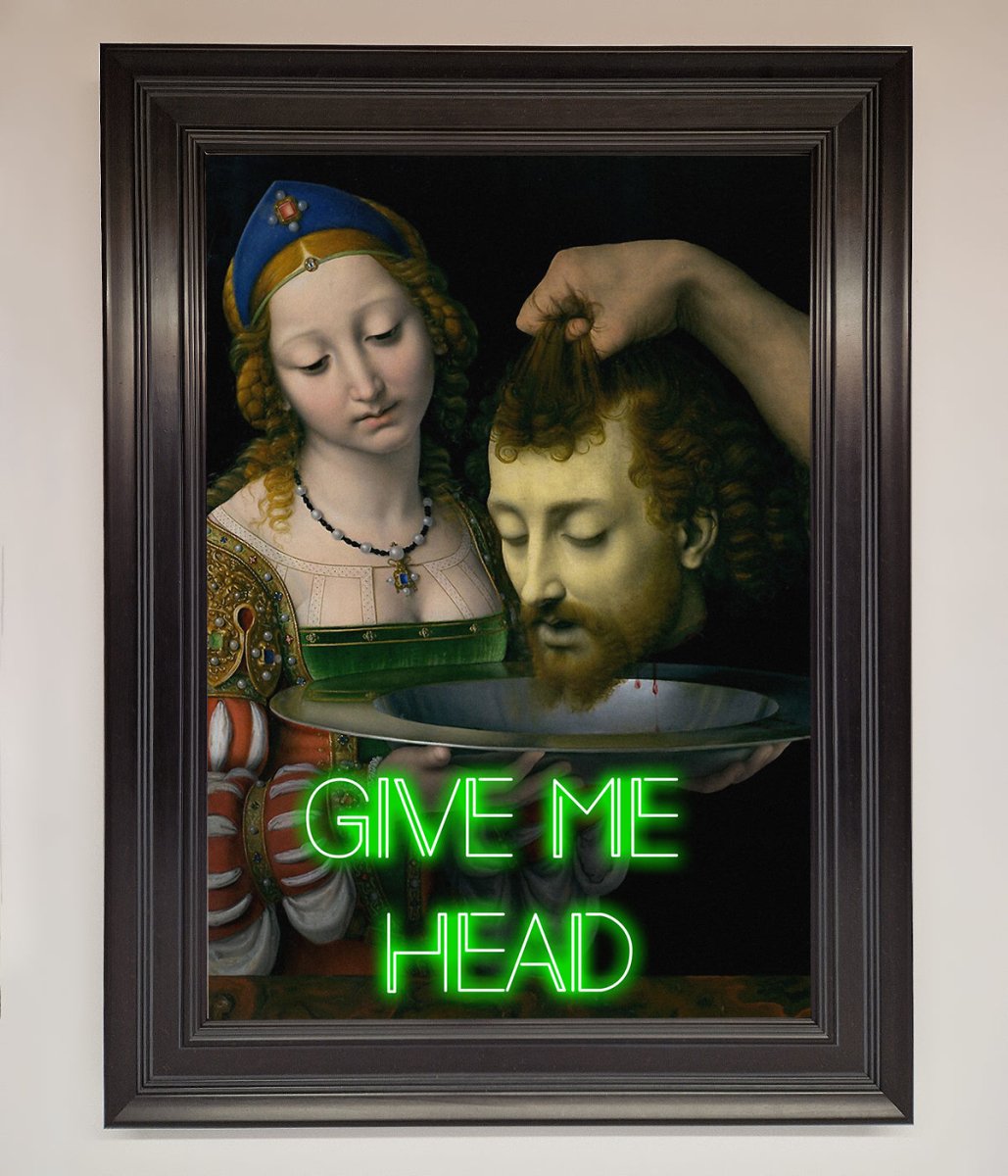 Give Me Head Renaissance Framed Poster