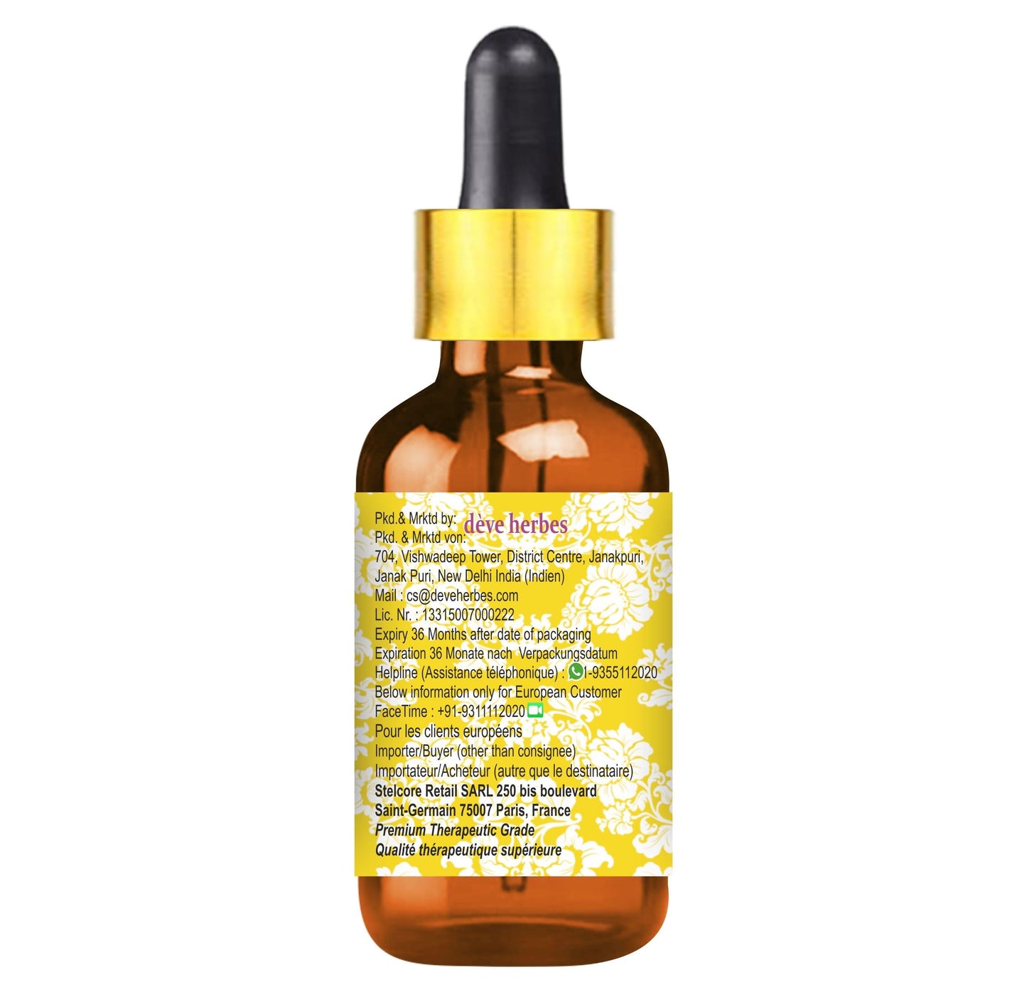 dève herbes Gurjun Balsam Essential Oil 30ml | Steam Distilled Dipterocarpus turbinatus | Glass Dropper