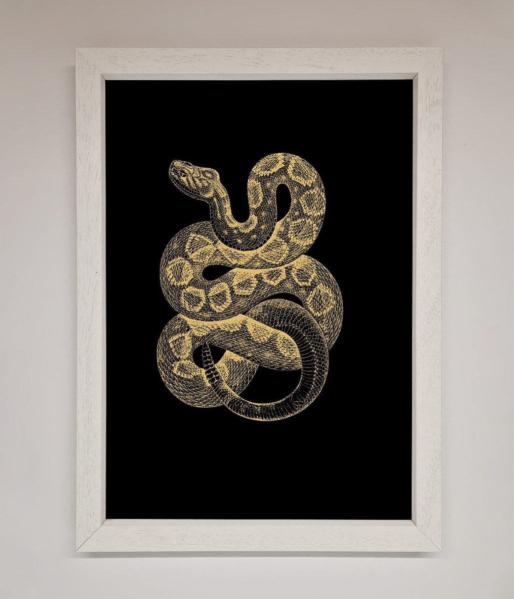 Golden Serpent Framed Wall Art