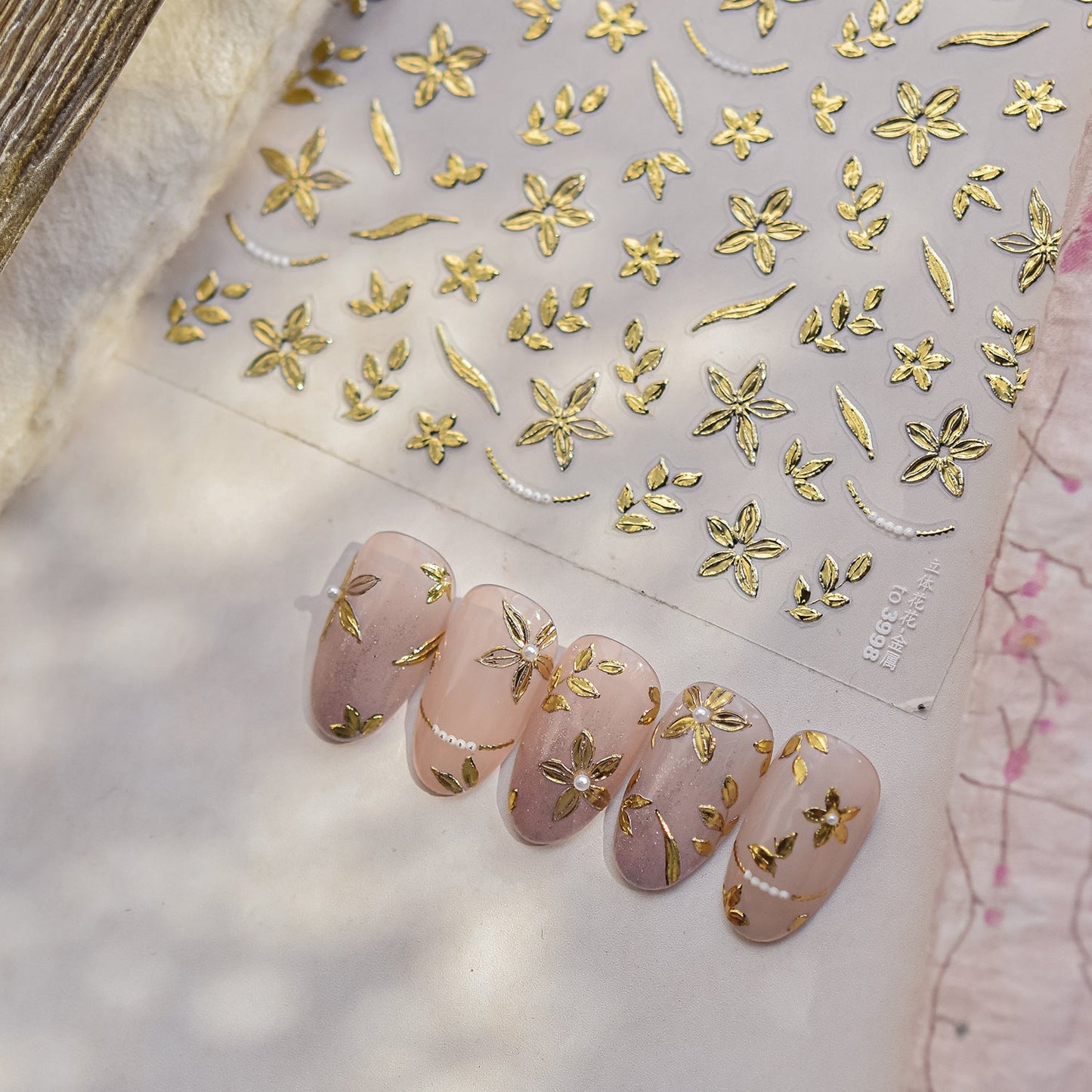 Hello Claws | Gold Blossom Nail Deco Sticker