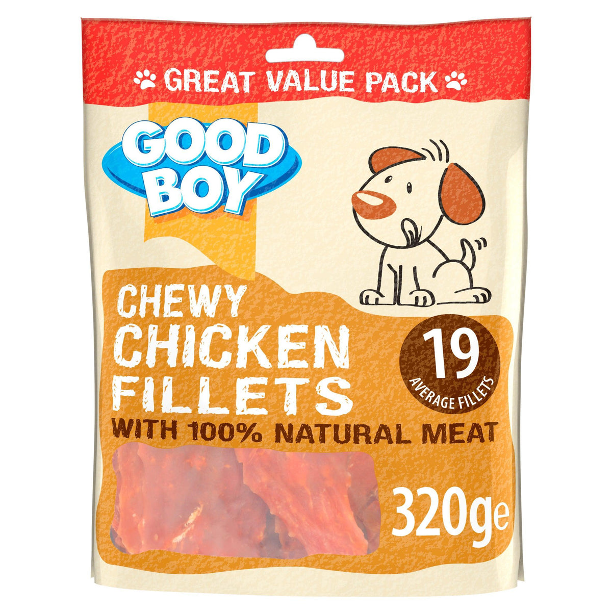 Good Boy Chewy Chicken Fillets 320g - Case of 3
