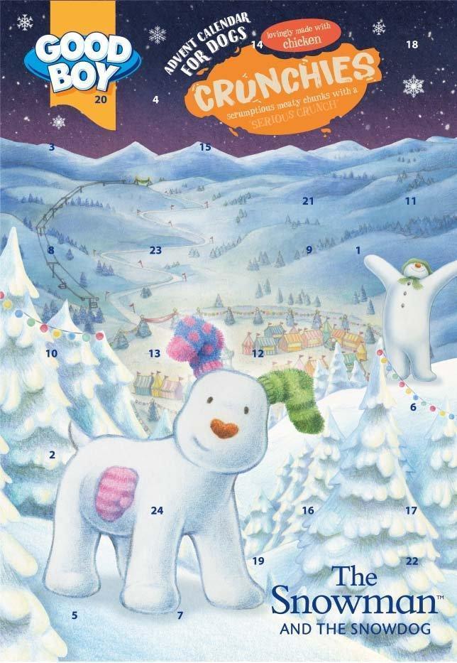 Good Boy Christmas The Snowman & The Dog Crunchies Advent Calendar 72g
