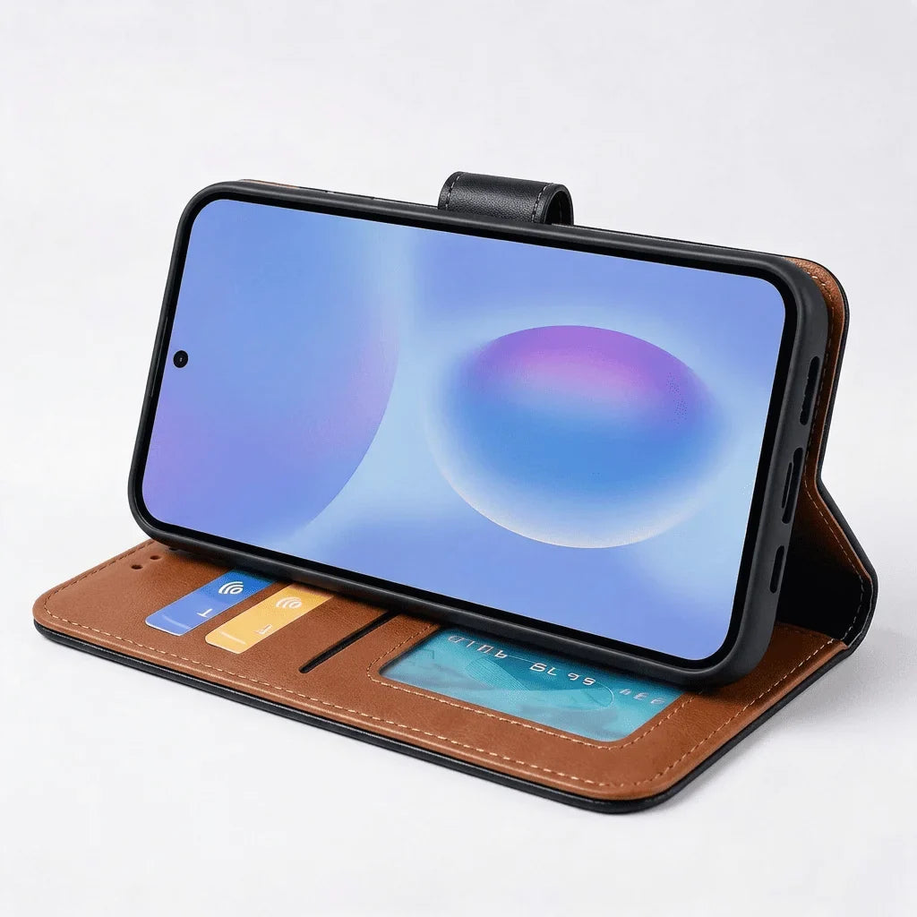 Google Pixel 7a Book Flip Case Leather Wallet