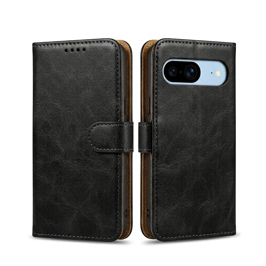 Google Pixel 11 / 10 / 10 Pro Book Flip Case Leather Wallet with Magnetic Closure