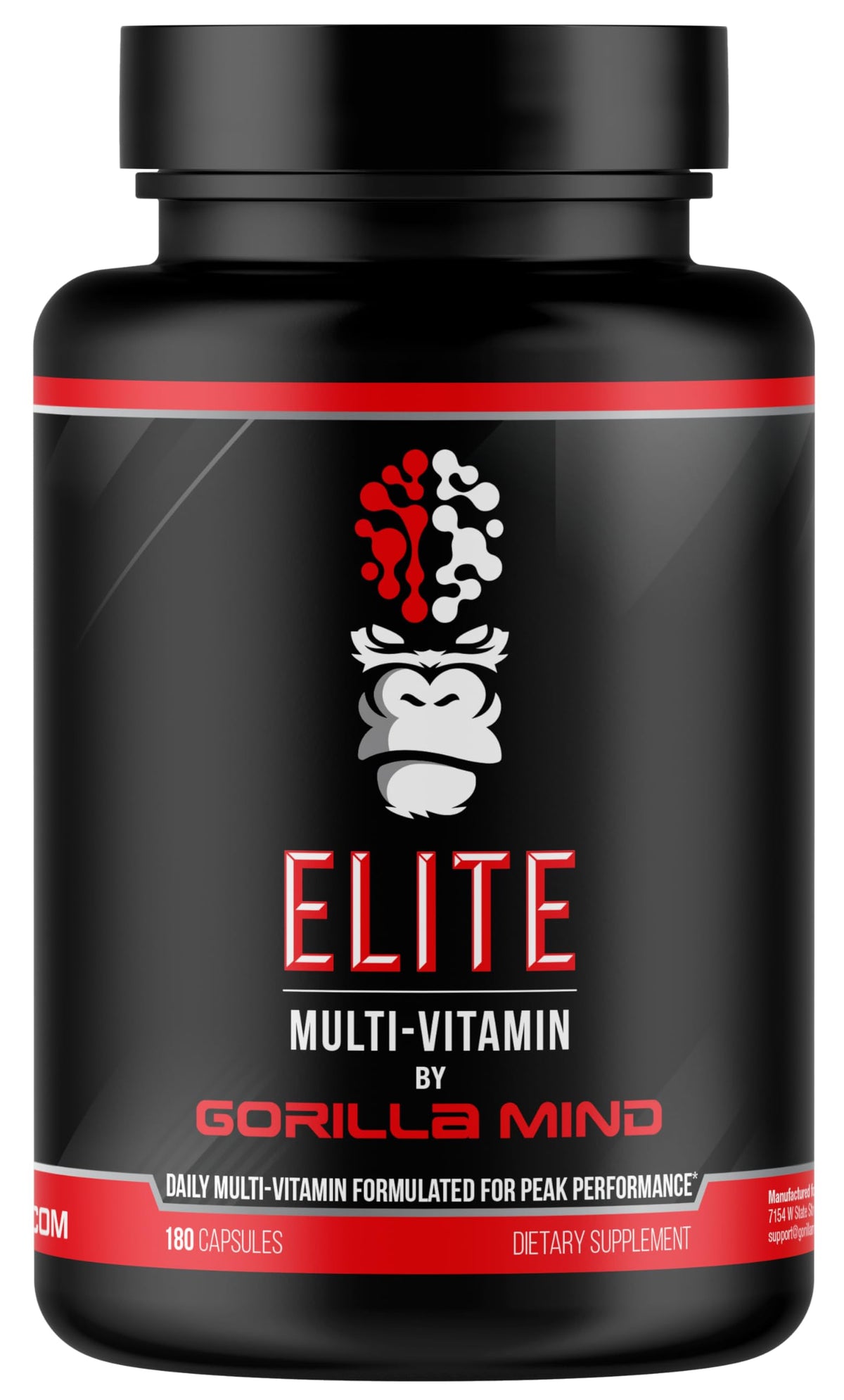 Gorilla Mind Elite Multi-Vitamin (180 Capsules) – Daily Multivitamin Formulated for Peak Performance | 27 Nutrients to Backfill Micronutrient Shortcomings