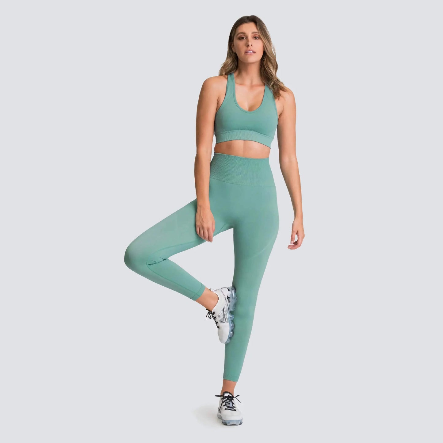 Gym Clothes Set for Women - 2-Piece Push-Up Yoga Bra & High Waist Leggings in 12 Colors