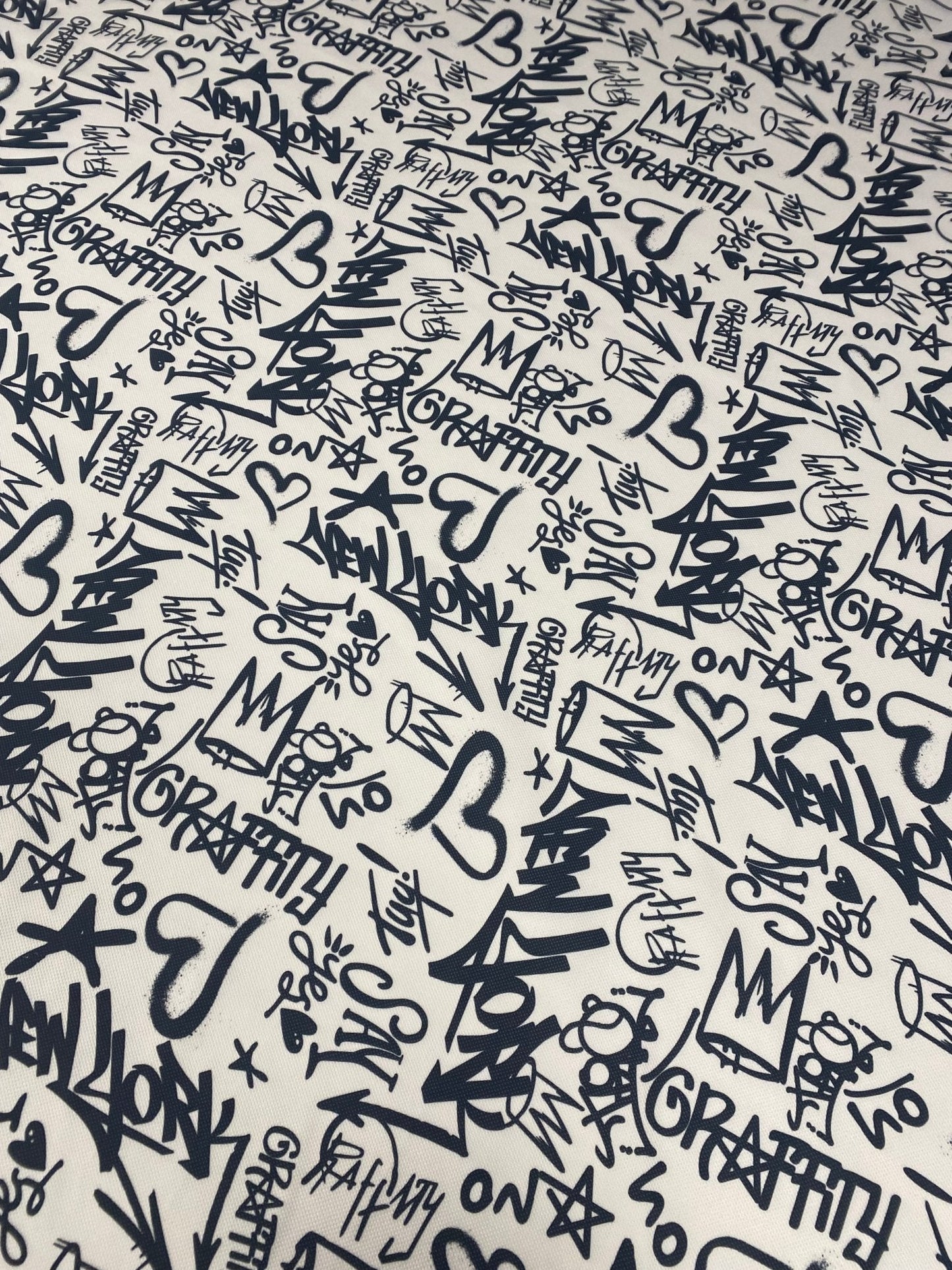 Graffiti Pattern Activewear Fabric by Metre