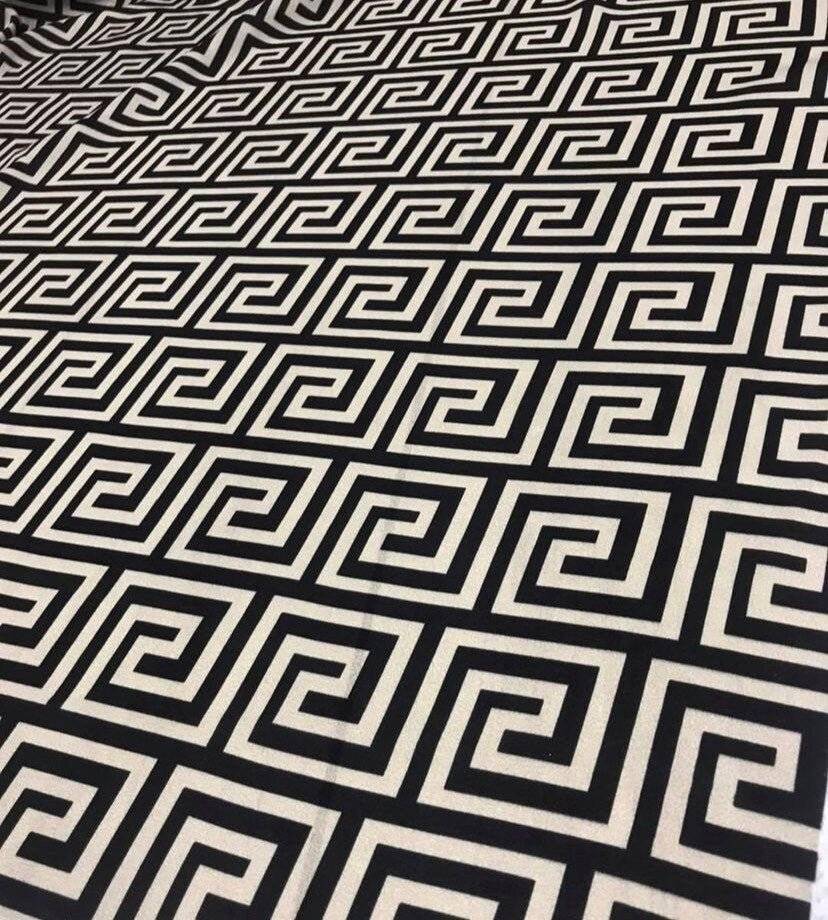 Greek Key Design Fabric by Metre