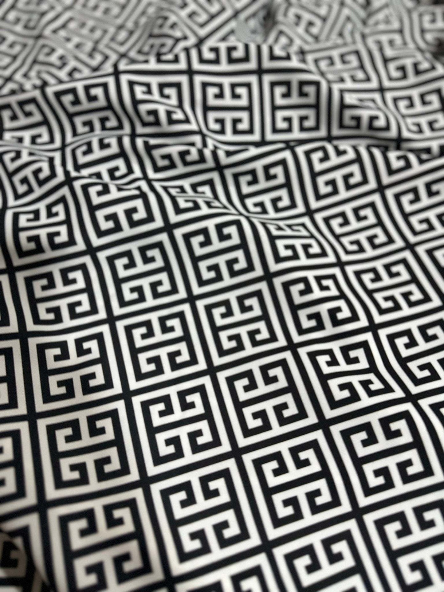 Greek Key Pattern Fabric Sold by Metre
