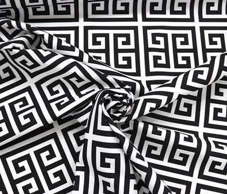 Greek Key Print Fabric Sold by Metre
