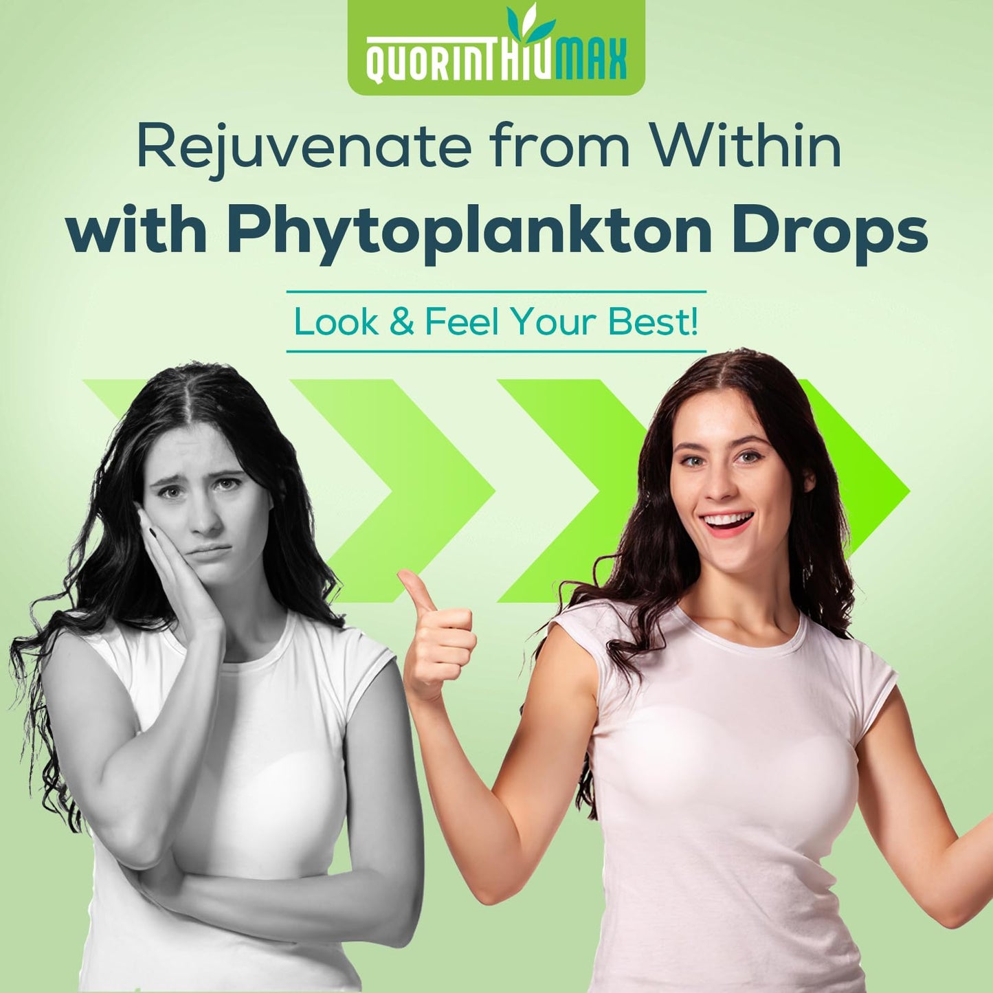 Marine Phytoplankton Drops 2000mg – High Absorption Phytoplankton with Wheatgrass & Fo-ti | Hair Growth, Immunity & Energy | Green Apple Flavor, 2 fl oz (Pack of 1)