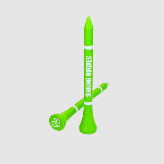 45 Bamboo Golf Tees - Neon Green
