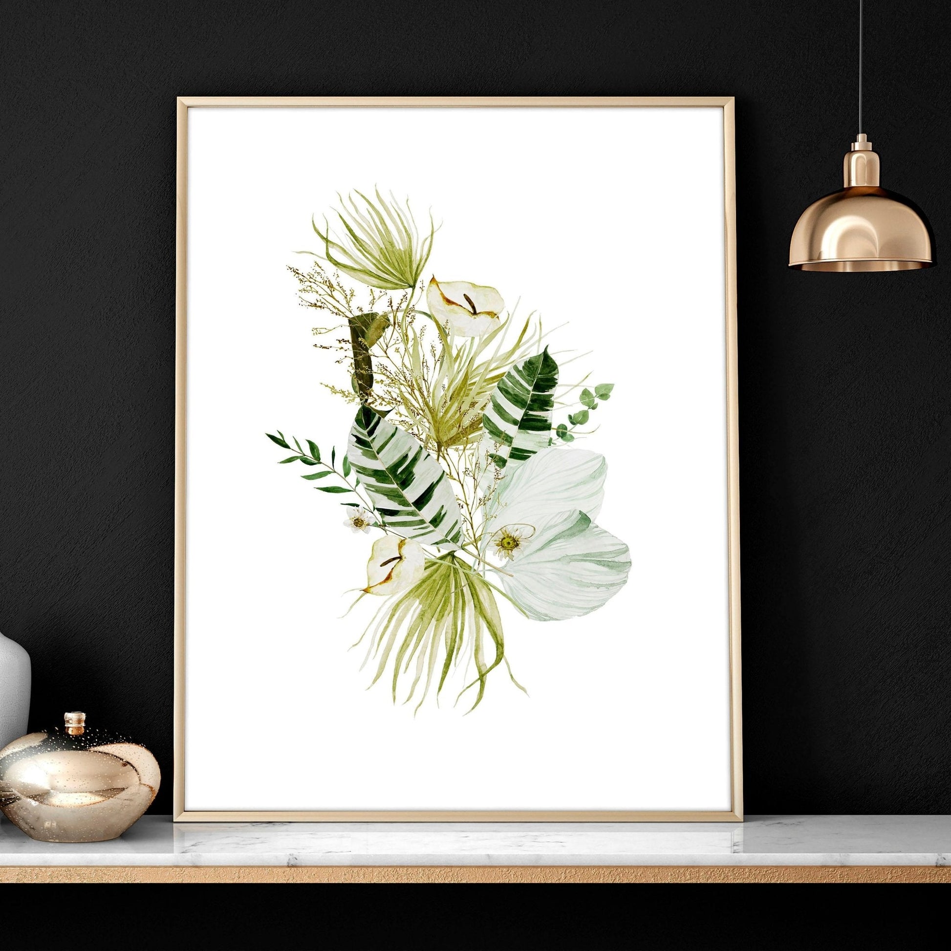 Botanical print wall art | set of 3 unique wall art for living room
