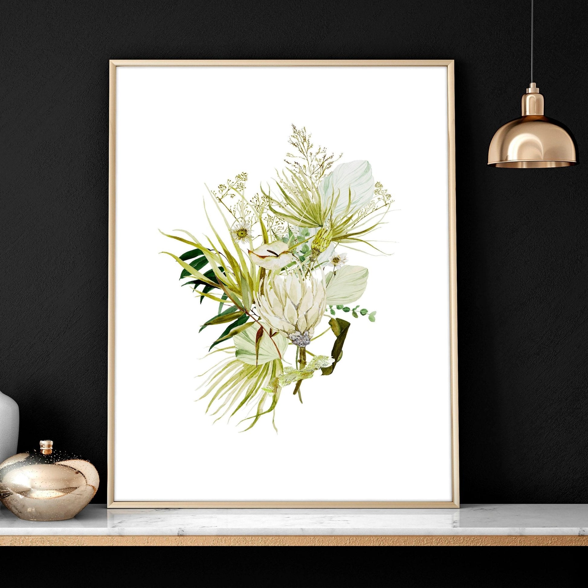 Botanical print wall art | set of 3 unique wall art for living room