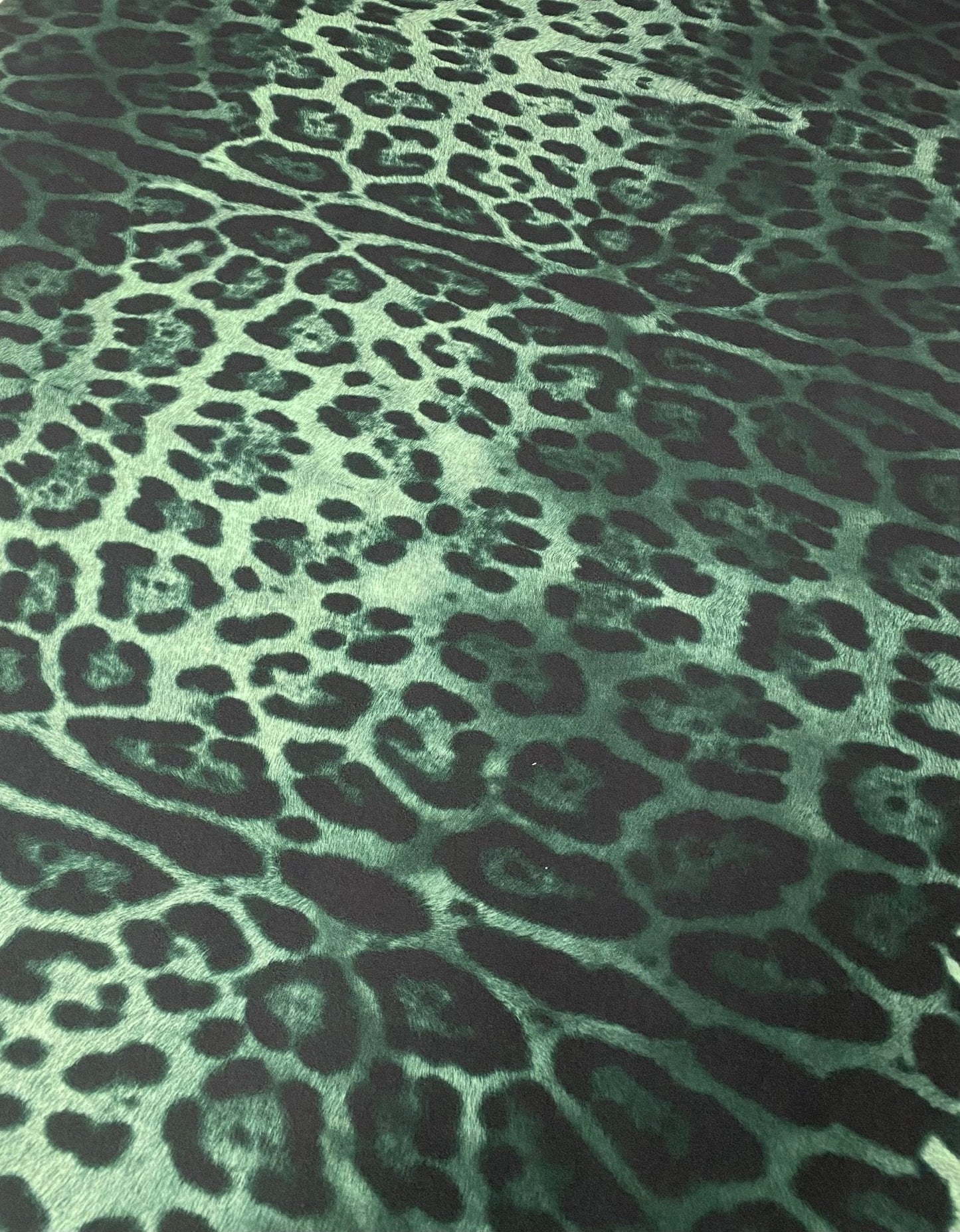 Green Leopard Fabric Sold by Metre