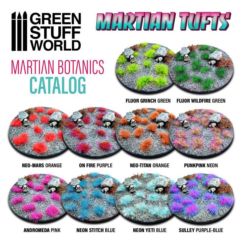 Green Stuff World - Martian Fluor Tufts - FLUOR GRINCH GREEN