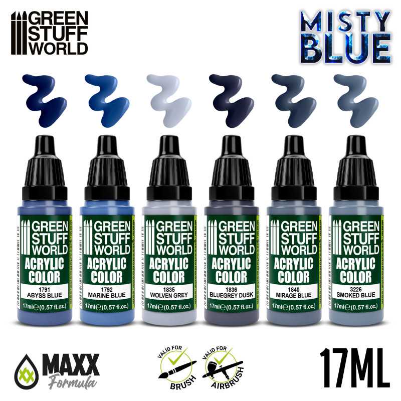 Green Stuff World Paint Set - Misty Blue
