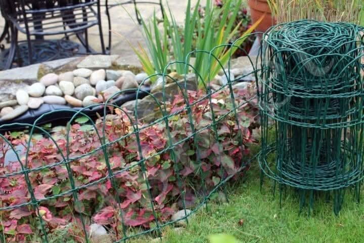 Green Wire Garden Border Fencing Flexible Edging 25cm x 10m