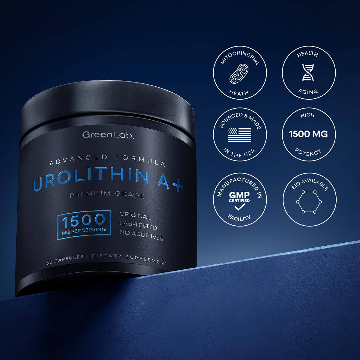 GreenLab Urolithin A+ 1500mg – Advanced Formula for Cellular Energy