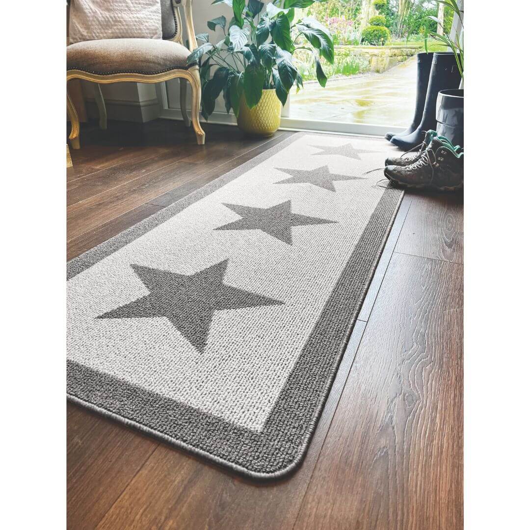 Washable Mat and Runner Star Design
