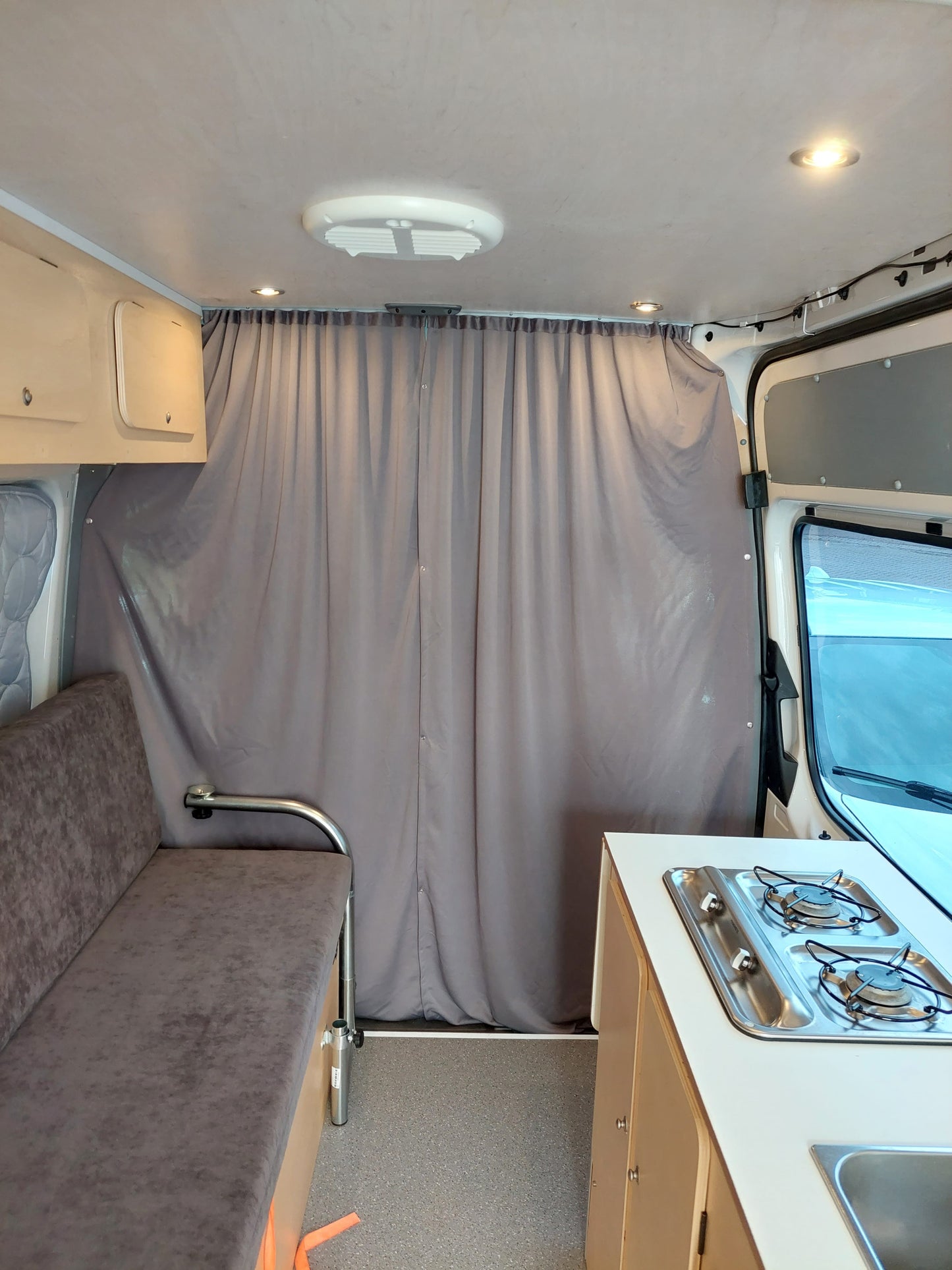 For Mercedes Vito Cab Divider Curtain Kit with Rail Premium Quality - Van-X