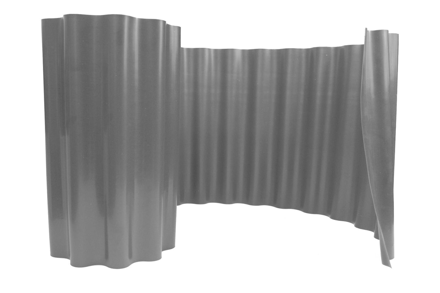 Wavy Plastic Garden Lawn Edging, H=20CM, L=9M, Light Gray for DIY Tool Accessory