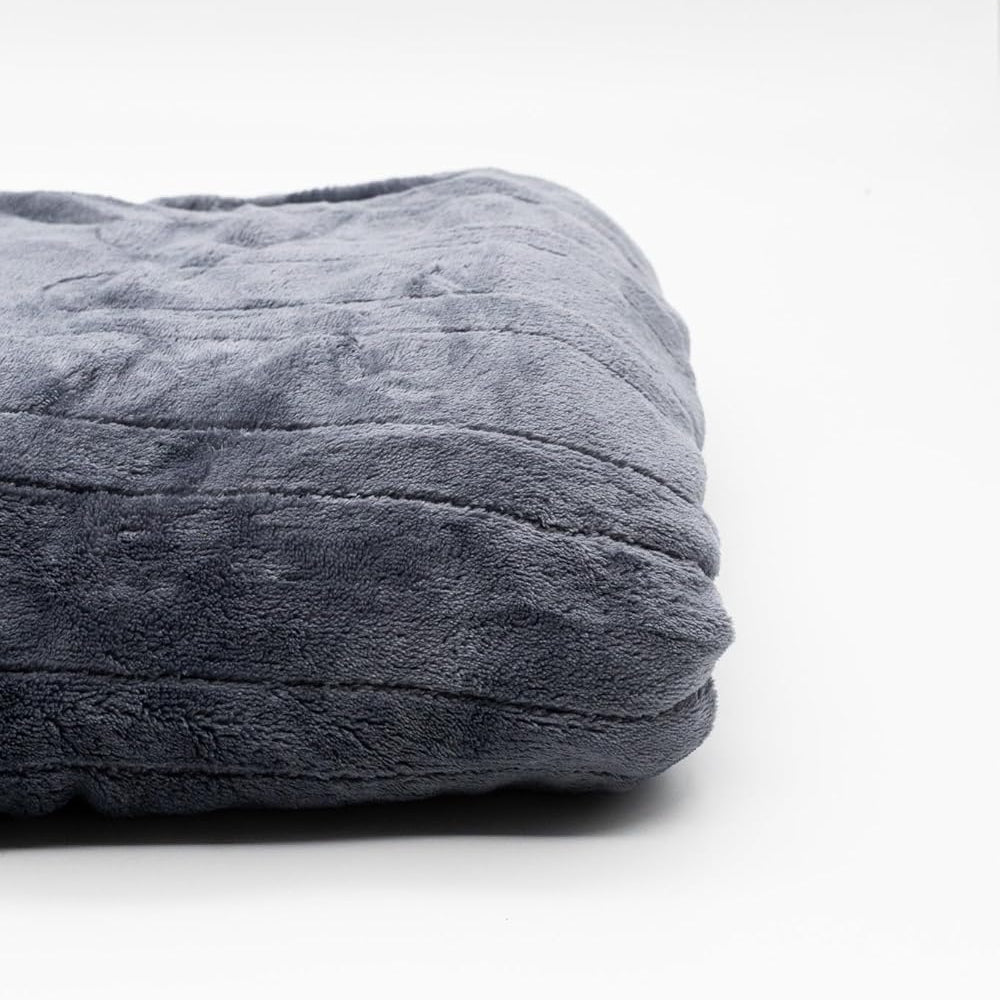 Grey Heated Electric Fleece Throw Blanket 10 Heat Settings 160cm