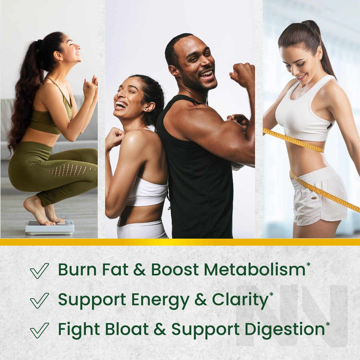 Green Tea Fat Burner Gummies for Weight Loss – Metabolism Boost & Appetite Support | 60 Count