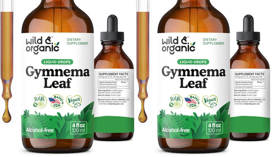 Wild & Organic Gymnema Sylvestre Extract Drops – Sugar-Free, Alcohol-Free, Vegan (2 x 4 oz)