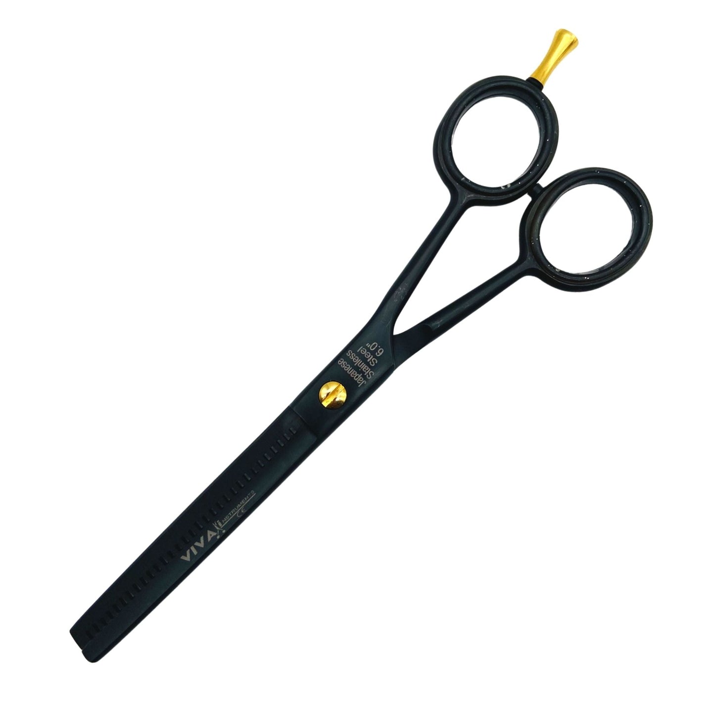 Barber Thinning Scissors 6'' Inch - Black