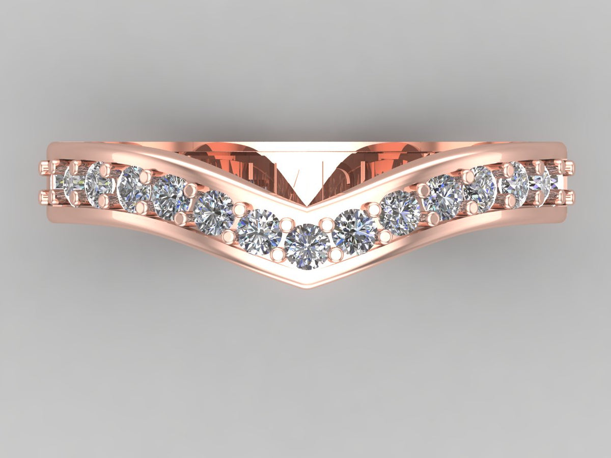 Hearty Half Eternity Diamond Band