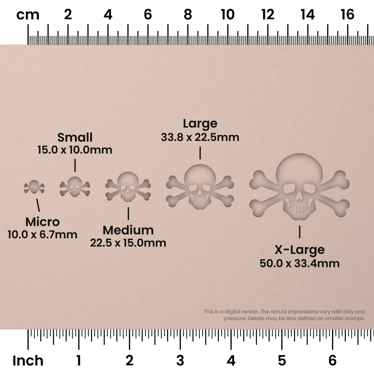 Halloween Skull & Crossbones Stamps