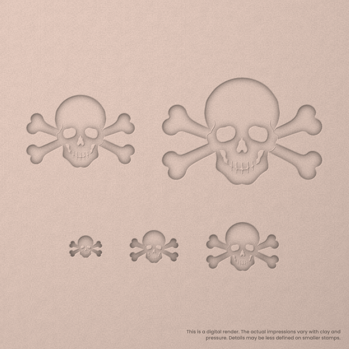 Halloween Skull & Crossbones Stamps