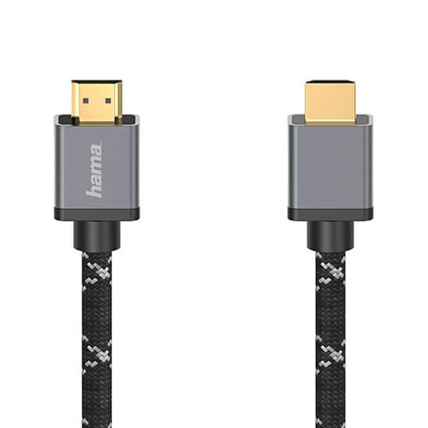Hama Aluminium 8K Ultra-HD HDMI Cable, Fibre Braided, 3m
