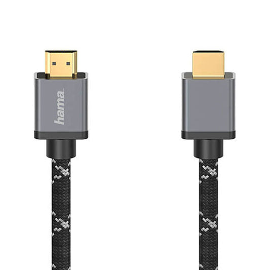 Hama Aluminium 8K Ultra-HD HDMI Cable, Fibre Braided, 3m