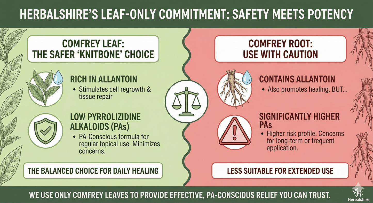 Natural Comfrey Leaf Balm & Oil | Handmade Knitbone Ointment for Joints, Muscles & Skin | UK Made